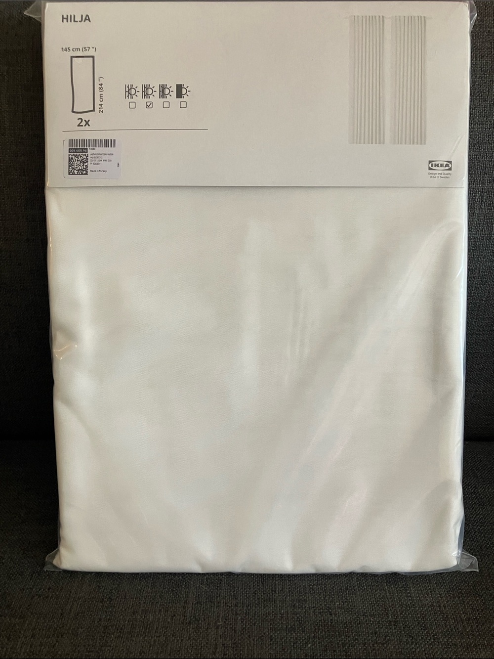 IKEA HILJA 8 panels avail.  2 panels/set  White sheer cotton blend, drapes